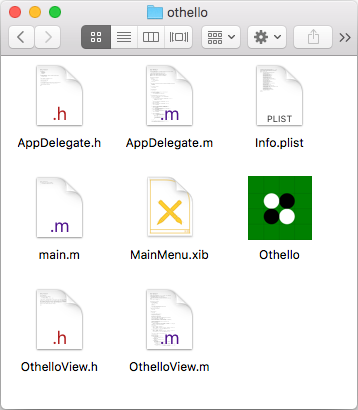 Screenshot of the Othello bundle as shown in Finder.