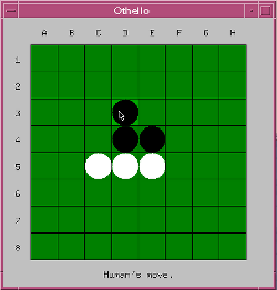 Screenshot of X11 Othello running in the Common Desktop Environment on OpenSolaris.